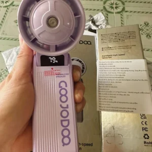 Quạt Phun Sương Turbo GOOJODOQ, 100 Tốc Độ, Pin 3600mAh (11.5H), Gió Mạnh,Xoay 180° điều chỉnh