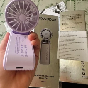 Quạt Phun Sương Turbo GOOJODOQ, 100 Tốc Độ, Pin 3600mAh (11.5H), Gió Mạnh,Xoay 180° điều chỉnh