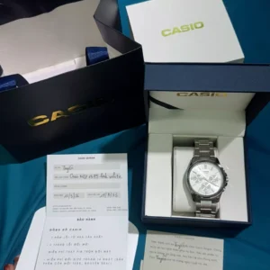 (Chính Hãng) Casio Nam MTP-1375D-7A Mặt Trắng Size 42mm - Bảo Hành 7 Năm
