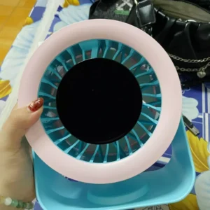 GOOJODOQ Quạt turbo Để Bàn 2 Trong 1 Vừa Là Quạt Vừa Là Đồng Hồ,100 Mức Gió,Màn Hình Số,Pin 4000mAh