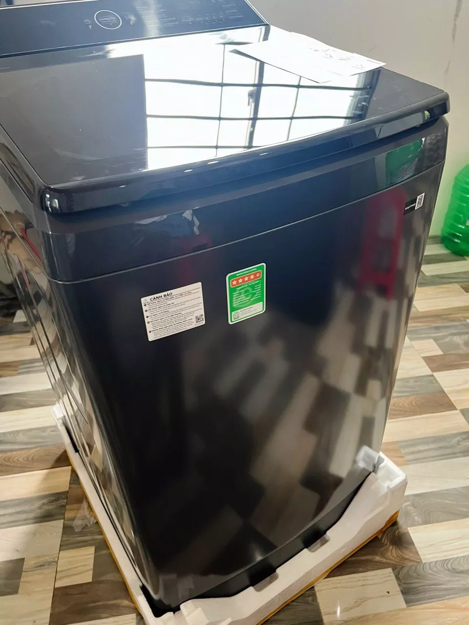 Máy Giặt Samsung Bespoke AI Cửa Trên 15 kg WA80F15S5CSV - AI Wash cảm biến bảo vệ vải, màu Xám