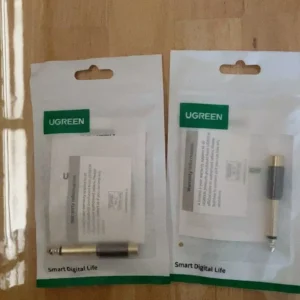 UGREEN RCA sang 6.5mm 6.35mm 1 / 4 Bộ chuyển đổi mạ vàng Đồng nguyên chất 6,5mm Nam sang RCA Nữ sang Jack TS Mono Adapter Âm thanh