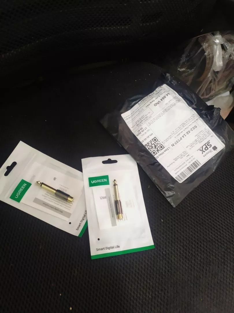 UGREEN RCA sang 6.5mm 6.35mm 1 / 4 Bộ chuyển đổi mạ vàng Đồng nguyên chất 6,5mm Nam sang RCA Nữ sang Jack TS Mono Adapter Âm thanh