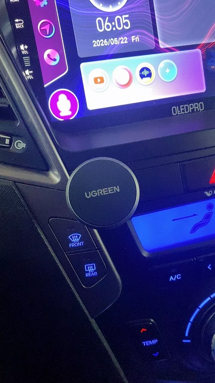Giá đỡ điện thoại từ tính trên xe UGREEN có nam châm xoay 360°, kích thước mini, tiện dụng cao cấp, cho iPhone 17/16/15/14 Pro max, Samsung S26/25/S24 Ultra