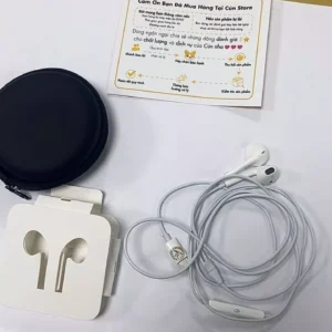 Tai nghe có dây Jack dẹt zin bóc máy, không cần bluetooth chính hãng | Bảo hành 12 tháng