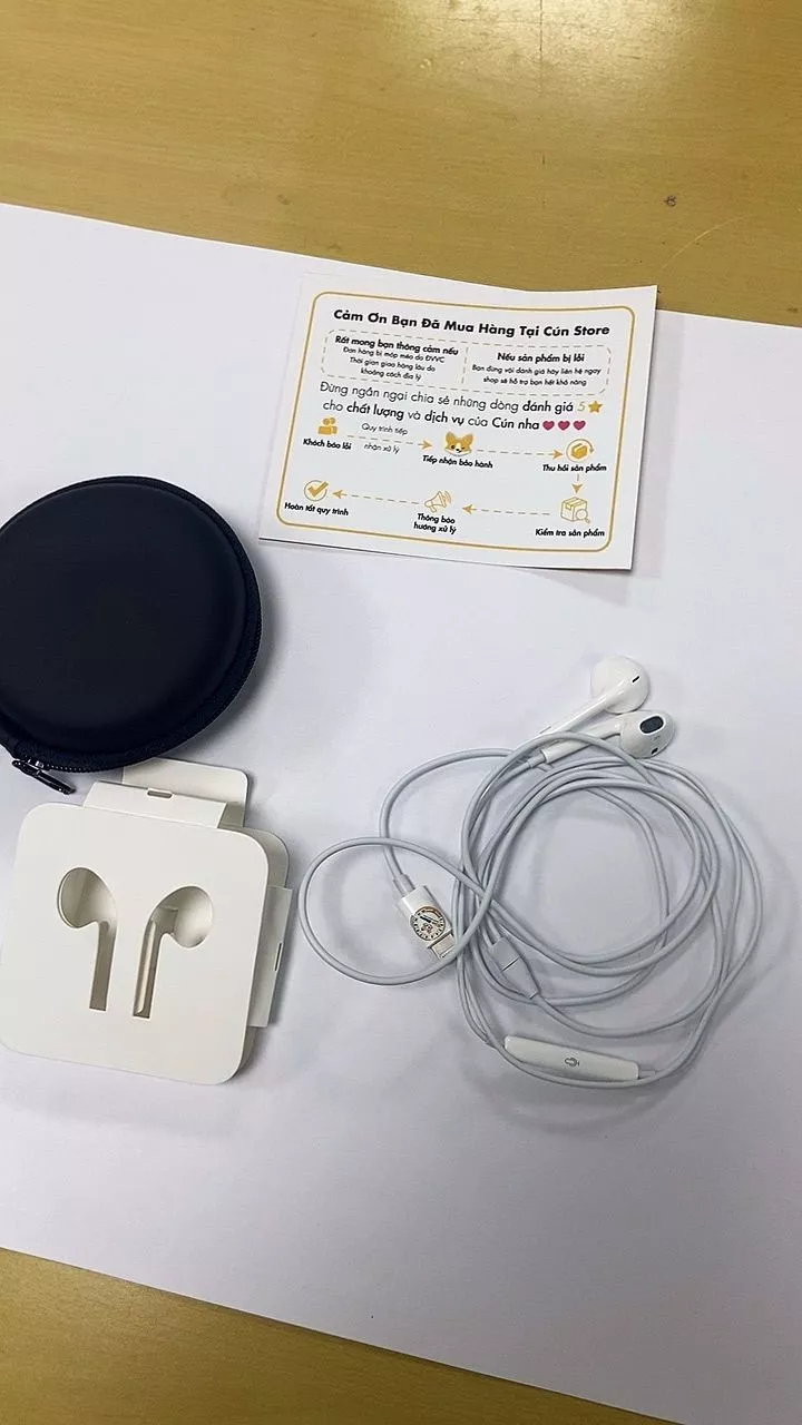 Tai nghe có dây Jack dẹt zin bóc máy, không cần bluetooth chính hãng | Bảo hành 12 tháng