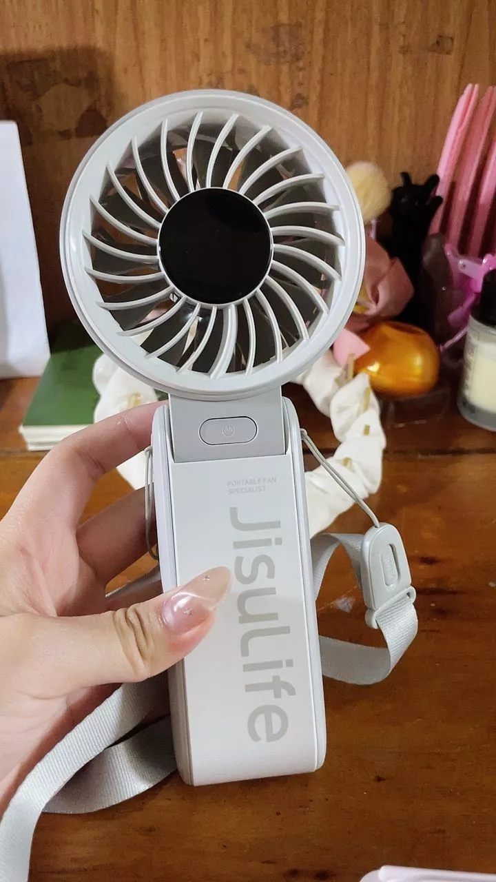 Quạt cầm tay tích điện Jisulife Life 7 5 cấp độ gió 3600/5000mAh - Sử dụng lên đến 12h - Chính hãng - BH 12 tháng