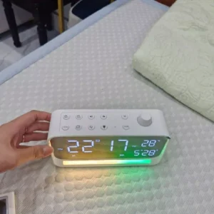 Loa Đồng Hồ Bluetooth GOOJODOQ Hiển Thị Giờ/Nhiệt Độ, Stereo, Đèn Ngủ, TF/USB/AUX/FM