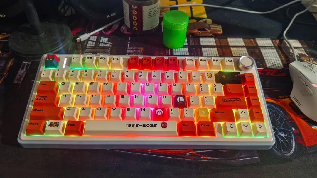 Keycap Mario Đỏ PBT – 126 Phím – Profile Cherry – Dành Cho Bàn Phím Cơ
