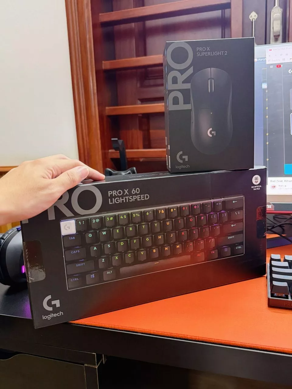 Bàn phím Gaming Không dây Logitech G PRO X 60 LIGHTSPEED 60% RGB SwitchGX Tactile