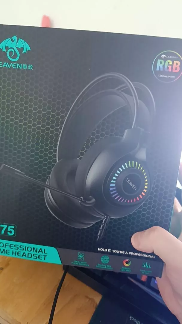 Tai nghe chụp tai Gaming Leaven G75 - Âm thanh 7.1 - LED RGB - Kết nối Dây USB