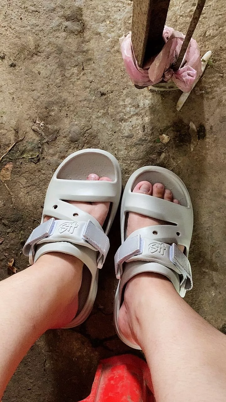 Giày Sandal Nam Nữ Shondo FX Nhựa Đúc Kháng Nước Hạn Chế Trơn Trượt Xám Rêu F102222