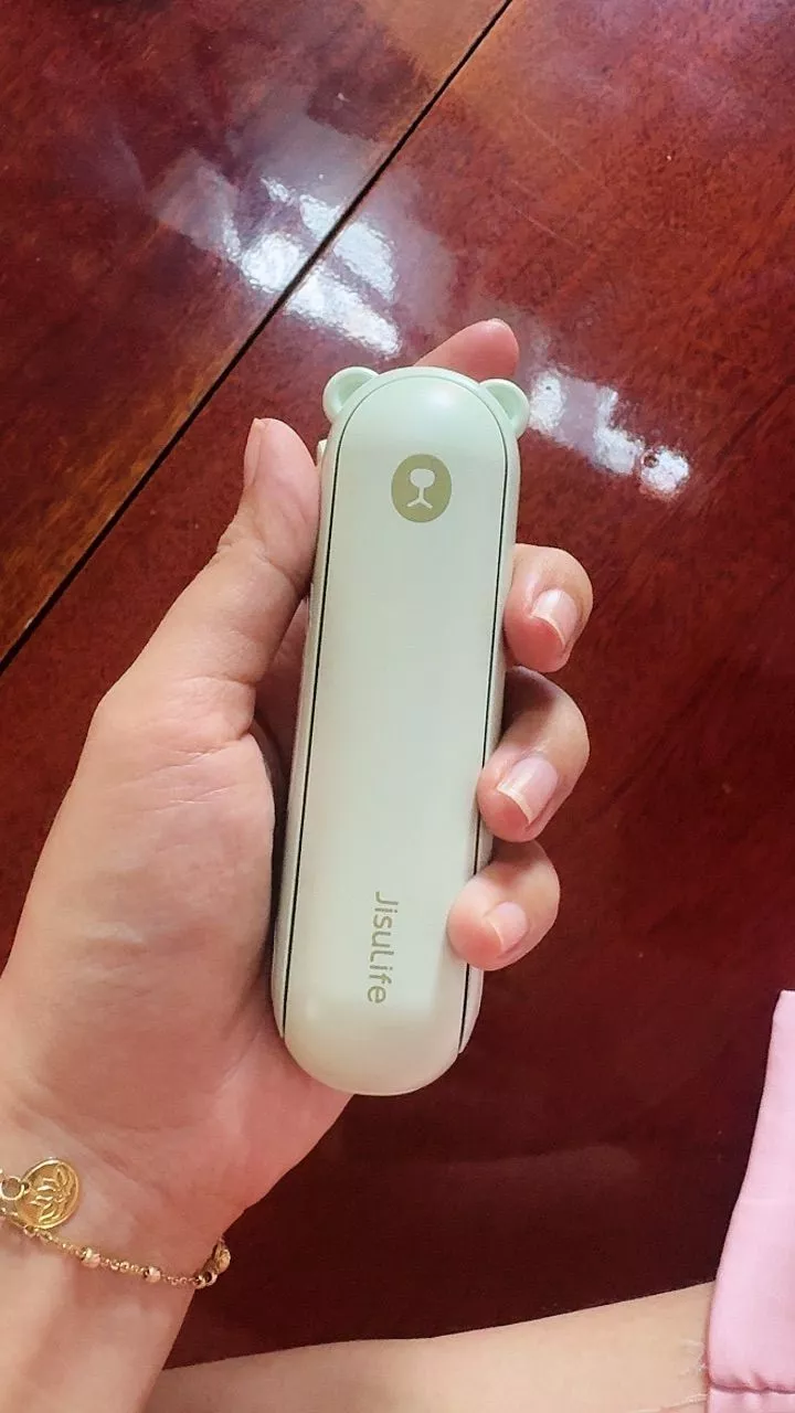Quạt Cầm Tay Mini 3 Trong 1 JISULIFE F8 2000mAh Tích Hợp Sạc Dự Phòng, Đèn Pin Siêu Sáng Chính Hãng - Bảo Hành 12 Tháng