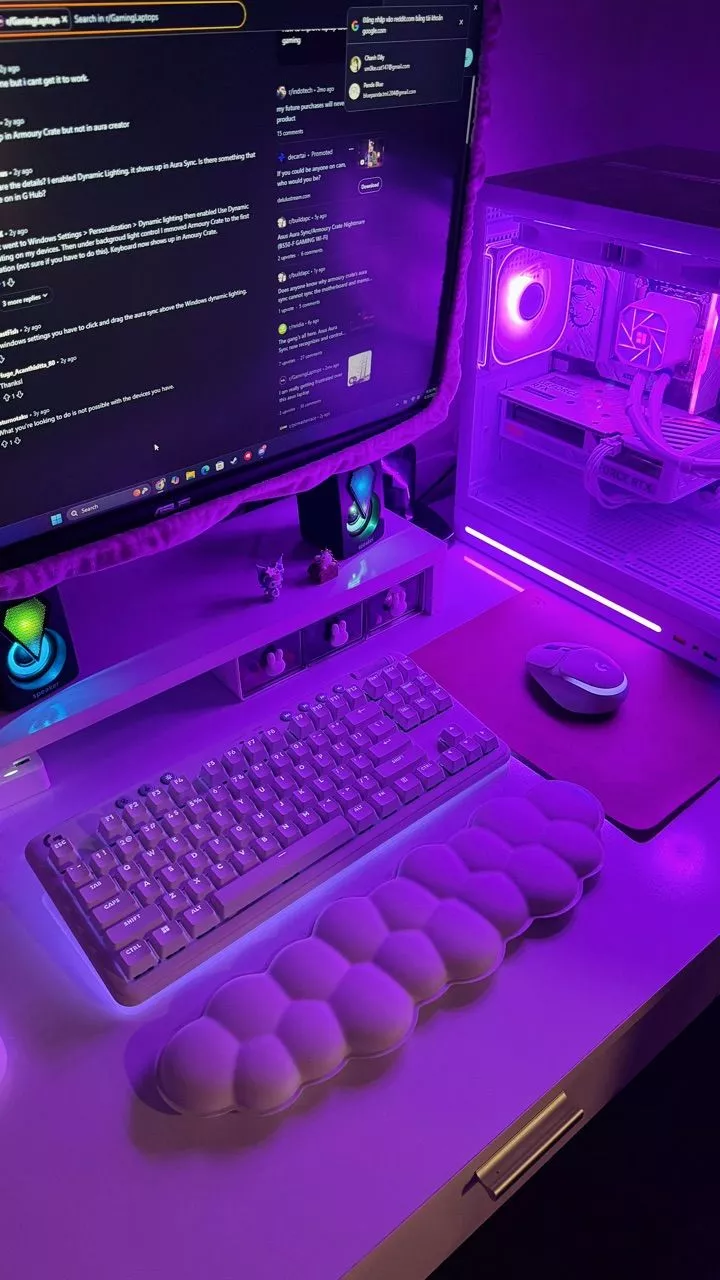 Combo gaming không dây Logitech G Aurora, bàn phím gaming G715 TKL Aurora,Chuột game G705 Aurora