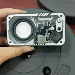 Loa báo thức không dây Bluetooth 5.3 GOOJODOQ Thiết kế kiểu dáng cơ học Màn hình LED hiển thị thời gian với đèn RGB