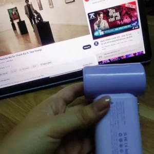 GOOJODOQ Quạt Mini GFS017 Gió di động mạnh 100 bánh tốc độ gió Quạt cầm tay Turbo có thể điều chỉnh tốc độ cao 20000rpm cho thể thao ngoài trời