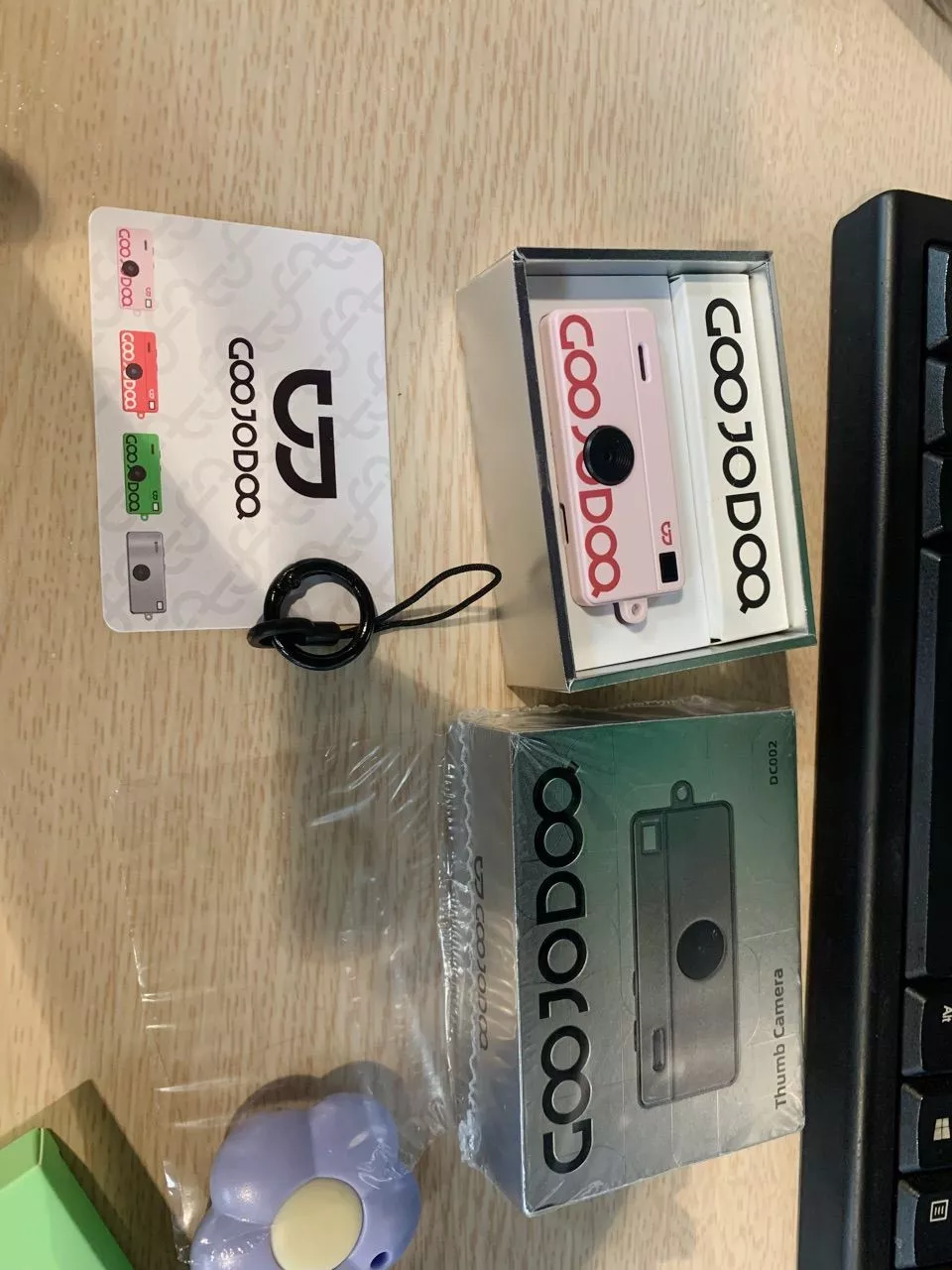 Goojodoq Camera Móc Khóa Ngón Tay - Máy Ảnh Mini 720P, CCD Retro, Quà Tặng Học Sinh Độc Đáo