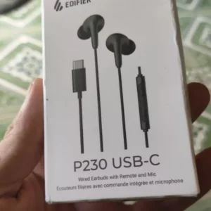 Tai Nghe Dây Có Đệm Tai EDIFIER P230 USB-C - Nhét Tai Thoải Mái - Âm Thanh Chân Thực - Chuẩn IP54 - 15 Tháng Bảo Hành