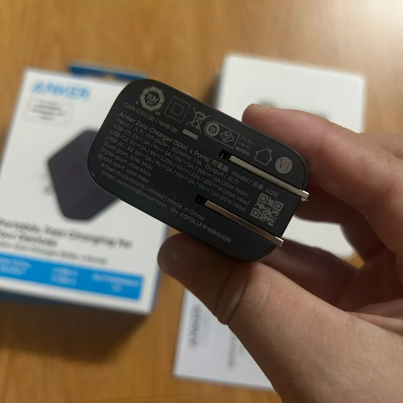Củ sạc nhanh Anker Zolo 70W | 4 cổng (3 cổng USB-C & 1 cổng USB-A) | Chân gập gọn nhẹ | Sạc nhanh đa thiết bị - A121C