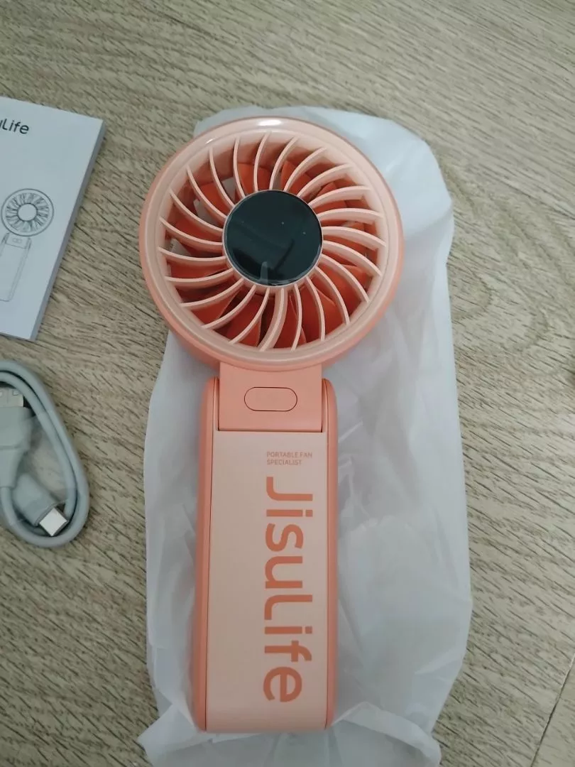Quạt cầm tay tích điện Jisulife Life 7 5 cấp độ gió 3600/5000mAh - Sử dụng lên đến 12h - Chính hãng - BH 12 tháng
