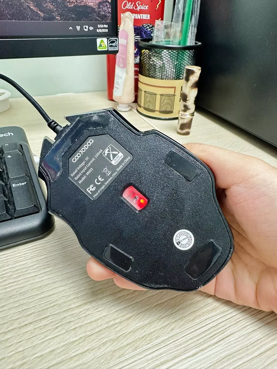 Chuột Có Dây GOOJODOQ 4 Nấc DPI, 6 Nút, Thiết Kế Êm Tay, Cắm USB Xài Liền