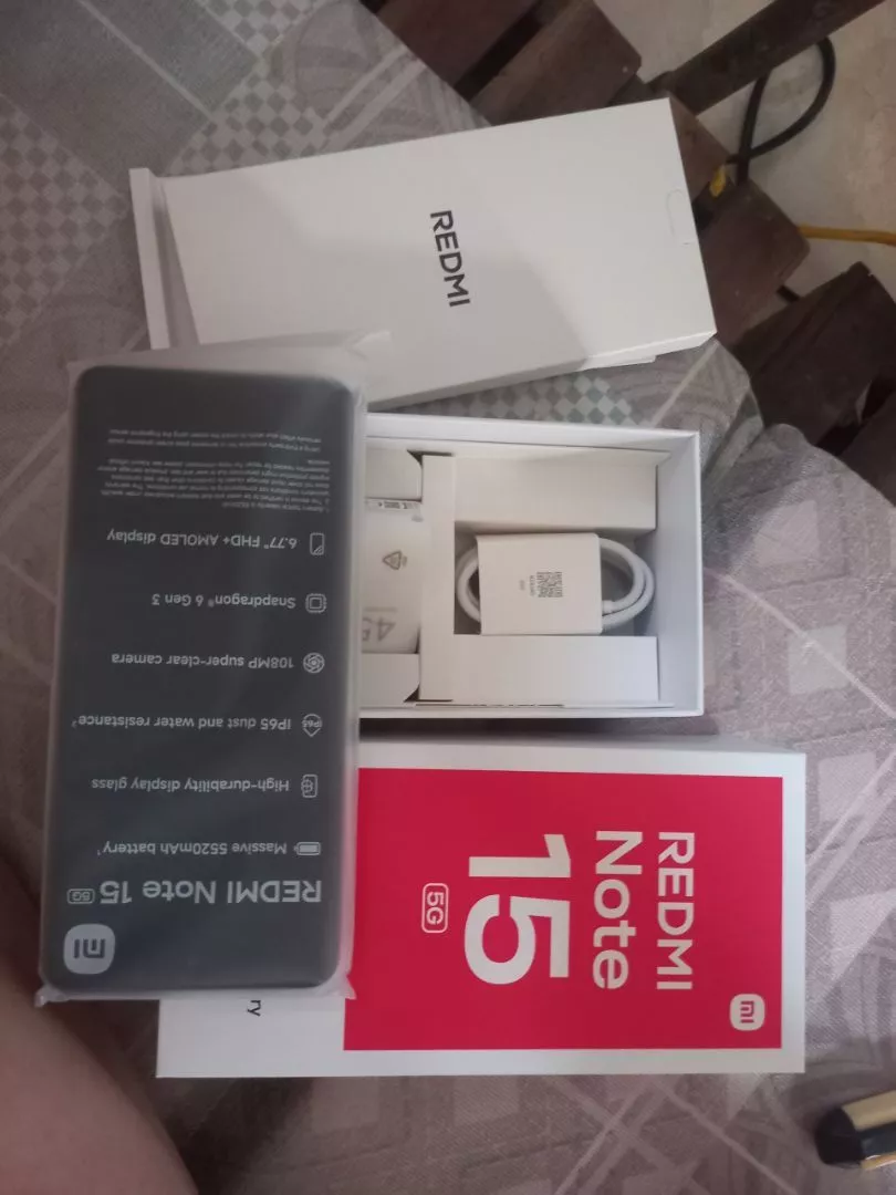 Điện thoại thông minh Redmi Note 15 5G (6+128GB|8+256GB)|Pin 5520mAh với thiết kế mỏng nhẹ