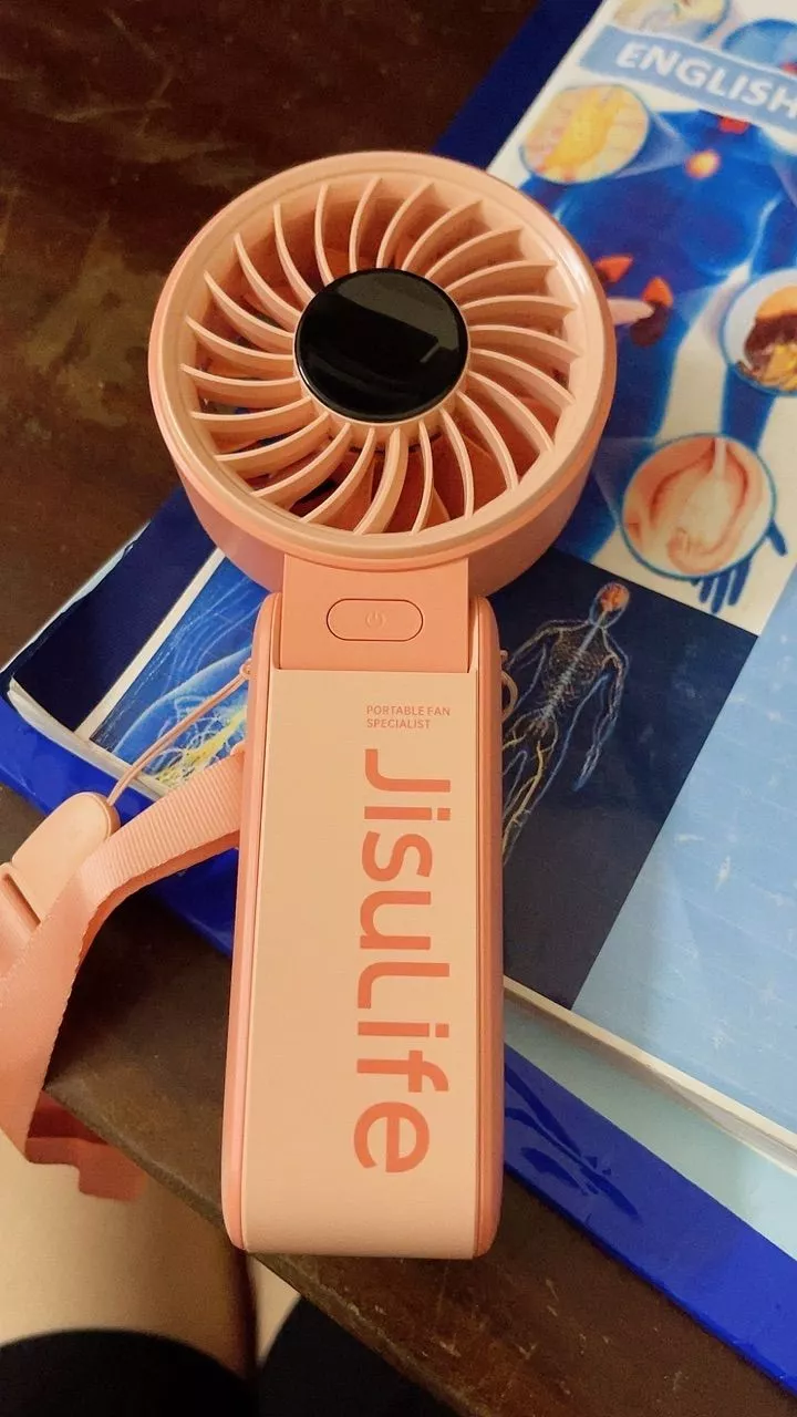 Quạt cầm tay tích điện Jisulife Life 7 5 cấp độ gió 3600/5000mAh - Sử dụng lên đến 12h - Chính hãng - BH 12 tháng
