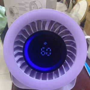 Quạt để bàn tốc độ cao GOOJODOQ mới 2025 Quạt 100 tốc độ Màn hình LED kỹ thuật số Quạt turbo không ồn có thể điều chỉnh