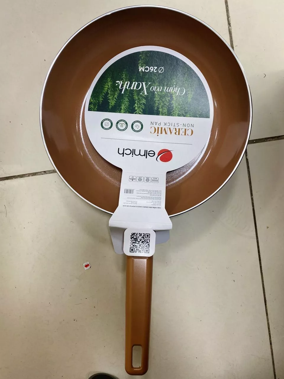 ( Độc quyền chỉ có trên Shopee) Chảo chống dính Ceramic CeraTitan Elmich Olive EL5983 size 24,26cm