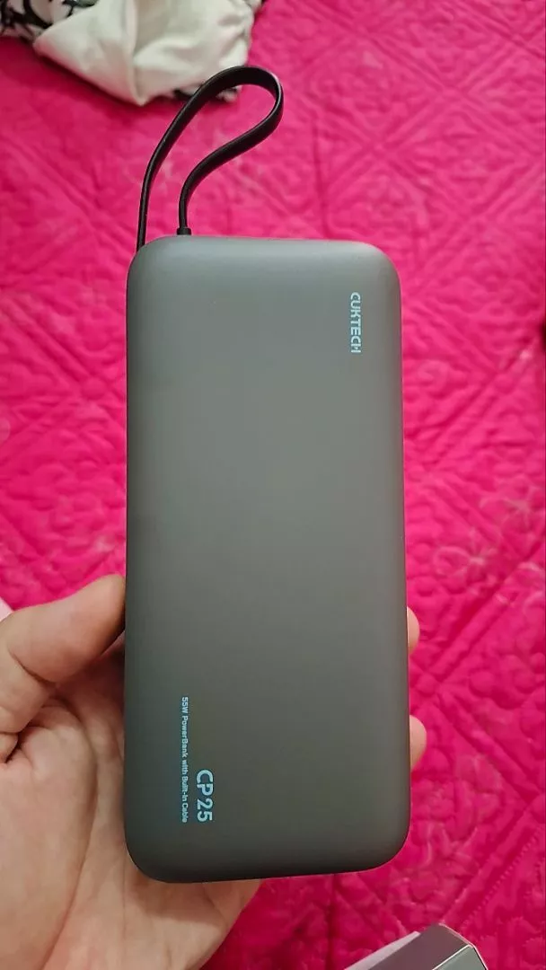 【Được chứng nhận CCC】CUKTECH Sạc Nhanh 55W 20000mAh – Tích Hợp Dây, Hỗ Trợ Xiaomi 55W Samsung 45W Laptop 45W iP 16/15/14