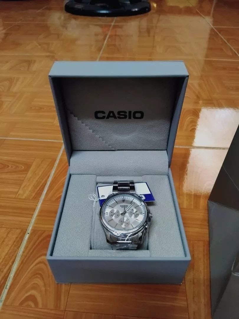 (Chính Hãng) Casio Nam MTP-1375D-7A Mặt Trắng Size 42mm - Bảo Hành 7 Năm