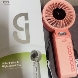 Quạt Goojodoq 4000mAh tốc độ cao Năng lượng mặt trời Quạt cầm tay Turbo100 Gear Wind có thể gập lại