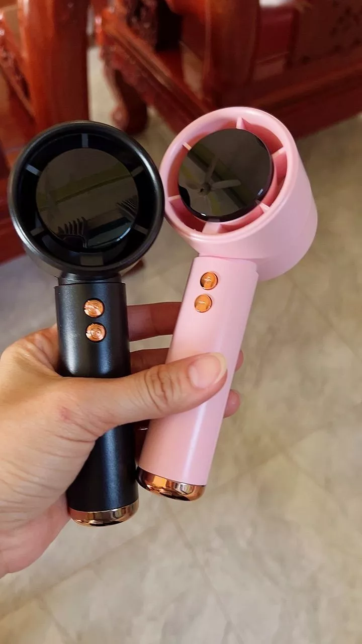 【Tặng Dây Đeo + Dây Sạc】Quạt Cầm Tay Turbo Tốc Độ Gió Cực Mạnh - Quạt Làm Mát Nhanh,Quạt tích điện mini pin cao 5000 mah