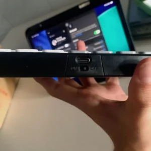 Bàn Phím Mini GOOJODOQ 78 Phím 2 Chế Độ Phím Màng Tròn Retro, Siêu Nhẹ 324g, Pin 300mAh Dùng 43 Giờ