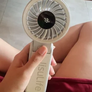 Quạt cầm tay tích điện Jisulife Life 7 5 cấp độ gió 3600/5000mAh - Sử dụng lên đến 12h - Chính hãng - BH 12 tháng