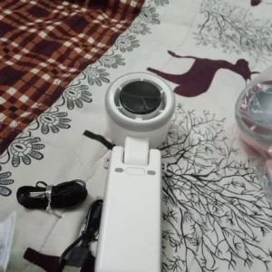 Quạt cầm tích diện cầm tay, , màn hình LED hiển thị 5 tốc độ gió và % pin, , quạt du lịch cầm tay A02
