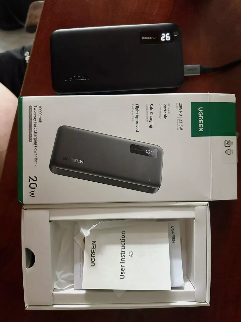 Pin sạc dự phòng Ugreen 10000mAh 20000mAh Powerbank PD3.0 20W QC 3.0 18W Max Sạc nhanh Powerbank cho iPhone 17 Pro Max iPhone 13 Samsung S23 Ultra Samsung S24 Ultra HUAWEI