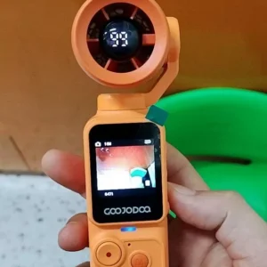 Quạt máy ảnh cầm tay GOOJODOQ GFS025, 100 cài đặt tốc độ quạt, tích hợp ảnh / video, hệ thống độc lập kép, chia sẻ dữ liệu liền mạch, khe cắm thẻ SD.