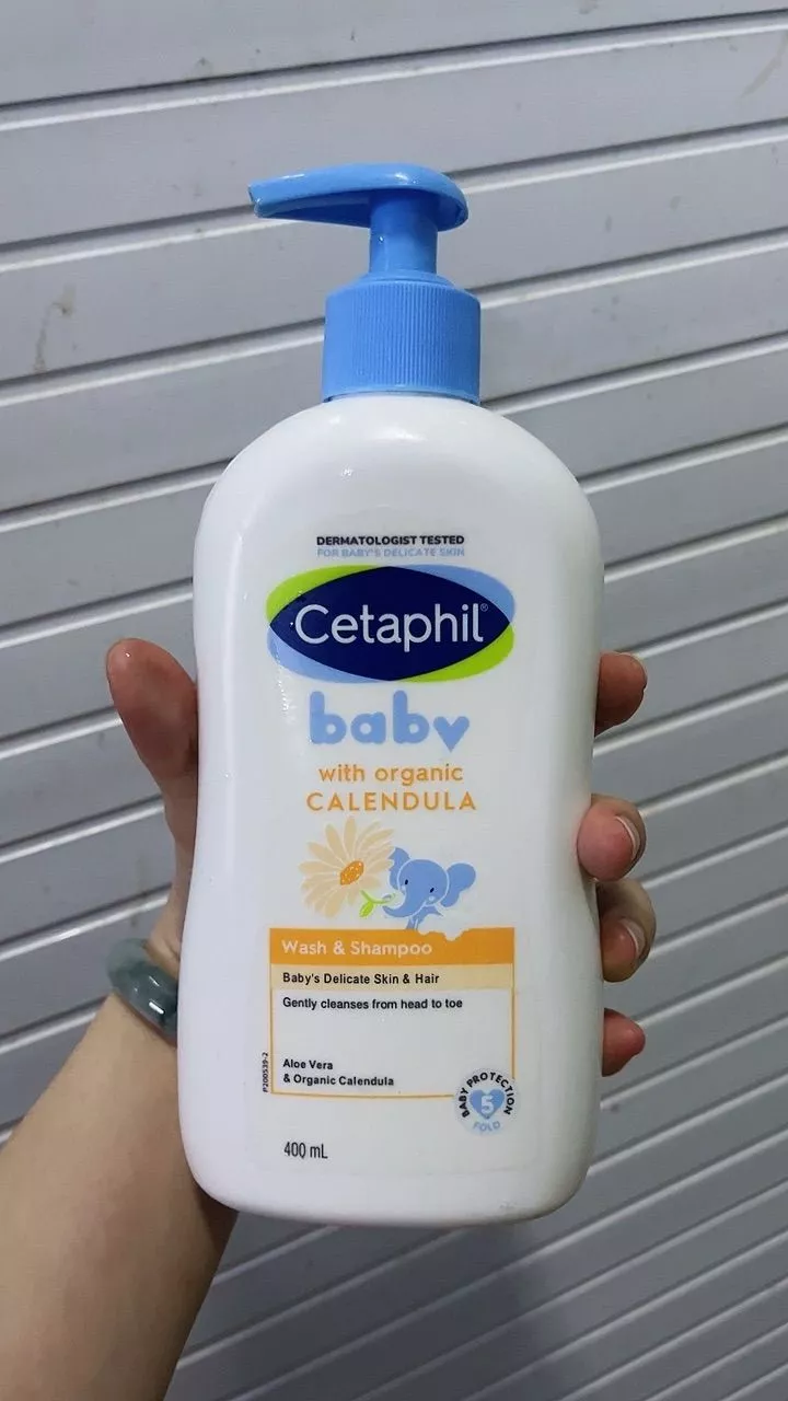 Sữa tắm gội dưỡng ẩm CETAPHIL BABY W&SHAMPOO CALENDULA 400ml dịu lành cho bé hoa cúc hữu cơ