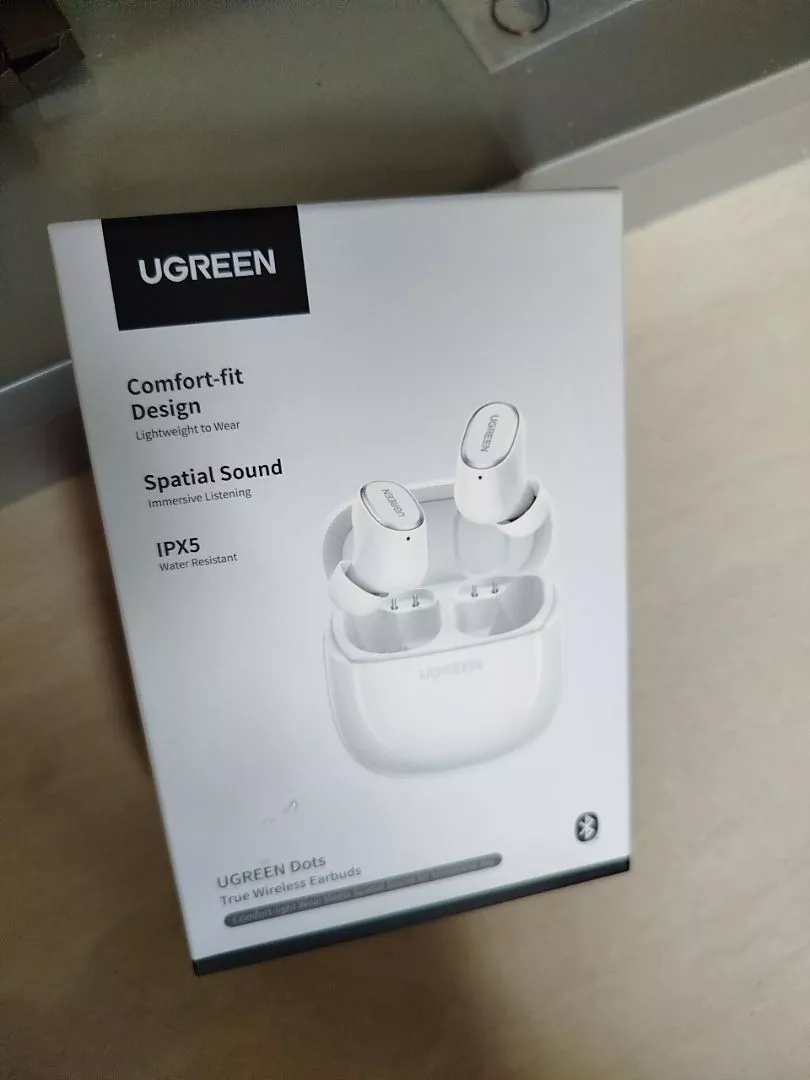 Tai nghe UGREEN Dots Bluetooth 6.0TWS Hỗ trợ 2 Mic Bộ mã âm AAC / SBC Âm thanh âm thanh Hi-Pure Âm thanh không gian Âm có độ trễ thấp Điều khiển ứng dụng Tai nghe không dây