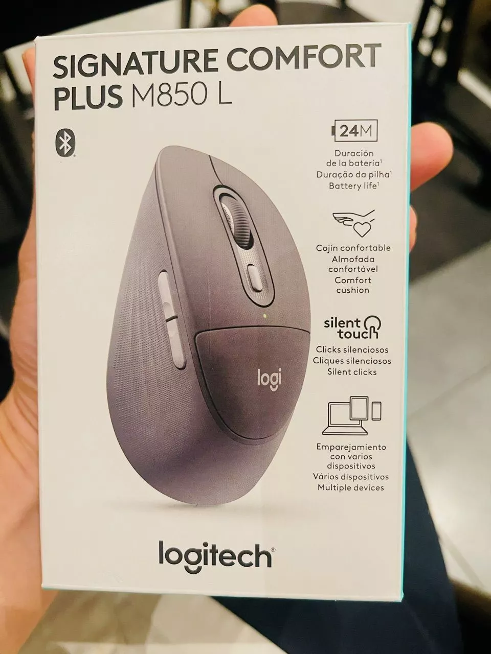 Chuột Bluetooth Logitech Signature Comfort Plus M850 L - Đệm tay êm ái, Quiet click, pin lâu, tương thích Windows OS