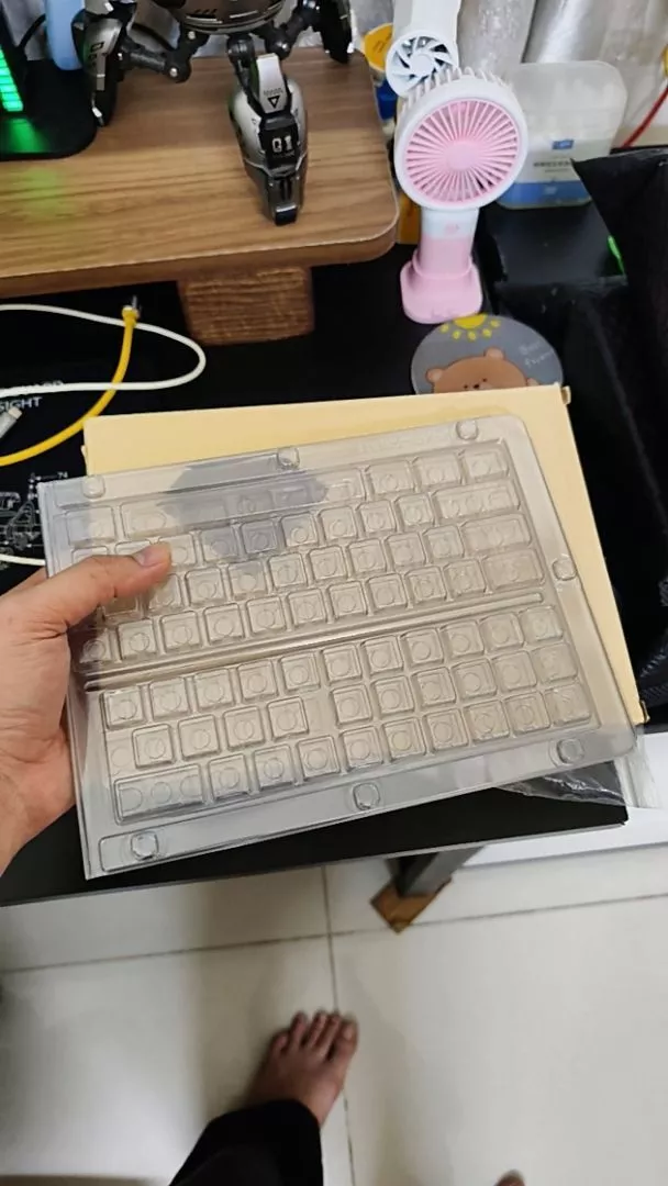 Hộp đựng keycap bàn phím cơ bìa carton cứng cáp chống bụi khay nhựa trong suốt lưu trữ sưu tập keycap