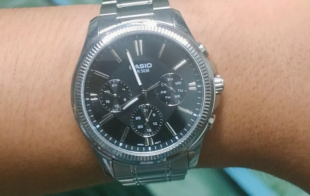(Chính Hãng) Đồng Hồ Casio Nam MTP-1375D-1A Size 42mm Mặt Đen - Bảo Hành 7 Năm