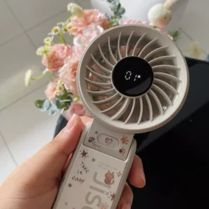 Quạt cầm tay tích điện mini Jisulife Life 7 5 cấp độ gió 3600/5000mAh - Sử dụng lên đến 12h - Chính hãng - BH 12 tháng