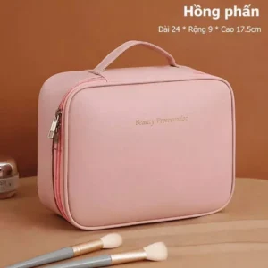 Túi Trang Điểm Da Thật Cao Cấp – Chống Nước, Đa Ngăn Rộng Rãi, Mang Du Lịch Cực Đỉnh