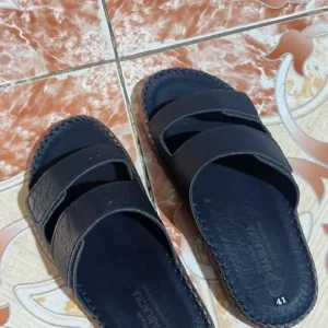 Dép da nam quai ngang đẹp, đế doctor cao cấp - S712