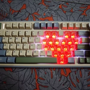 Set Keycap trái tim kiểu dáng trái tim chất liệu nhựa PBT trong suốt cực đẹp dành cho bàn phím cơ