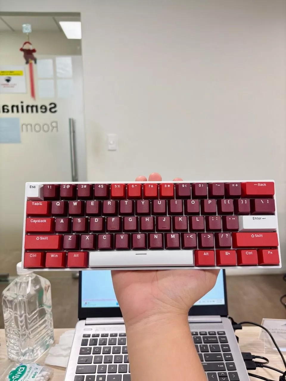 Bàn Phím Cơ Không Dây Bluetooth Atas ZA641 Pro - 64 phím - Red switch - Hotswap - Pin sạc - Có app