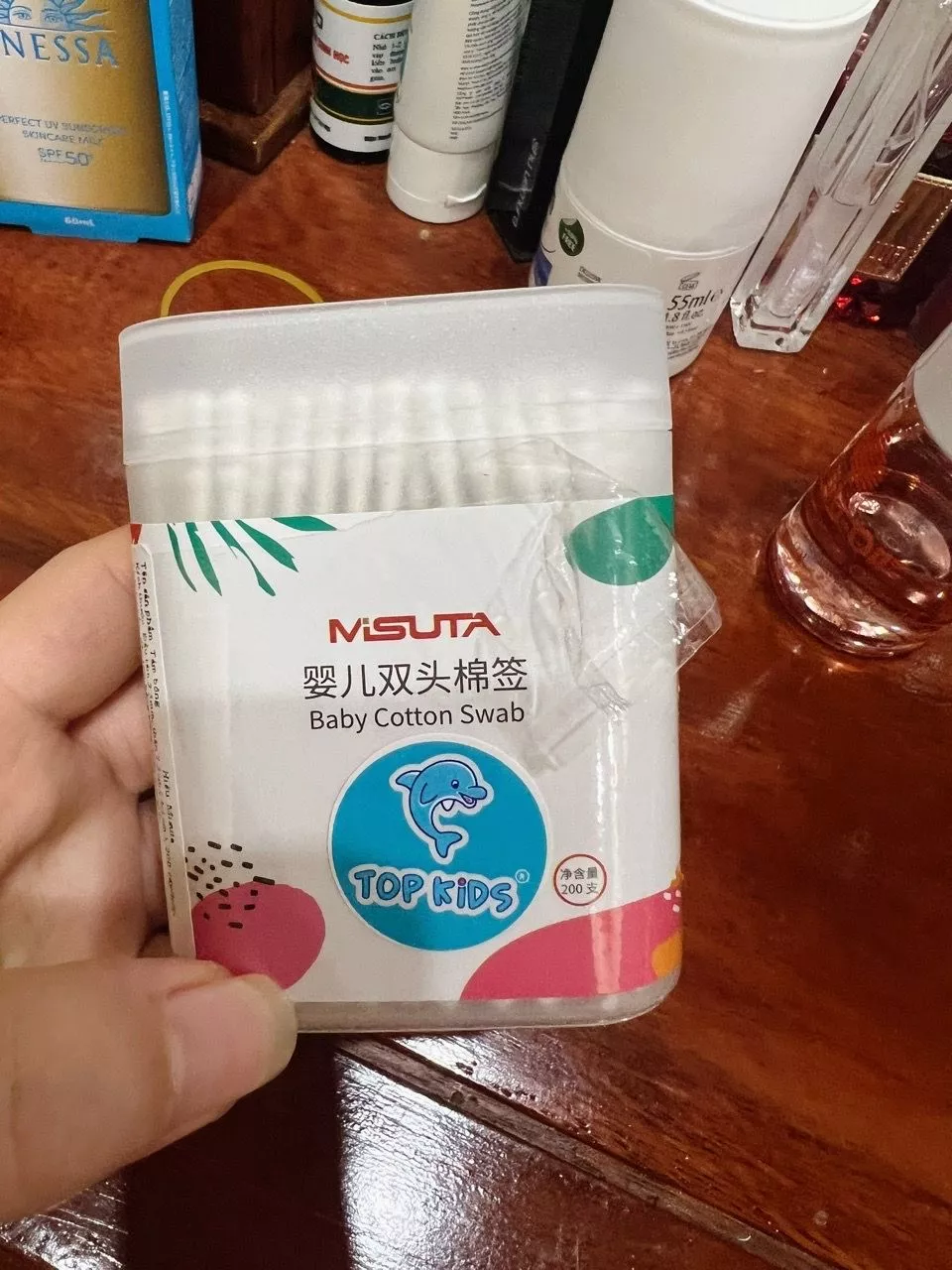 Tăm bông Misuta đầu xoăn và dệt 200 que