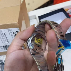 Đồng Hồ Nam Poedagar chính hãng dây đeo đúc bằng thép không gỉ có lịch, kim dạ quang, có chống nước